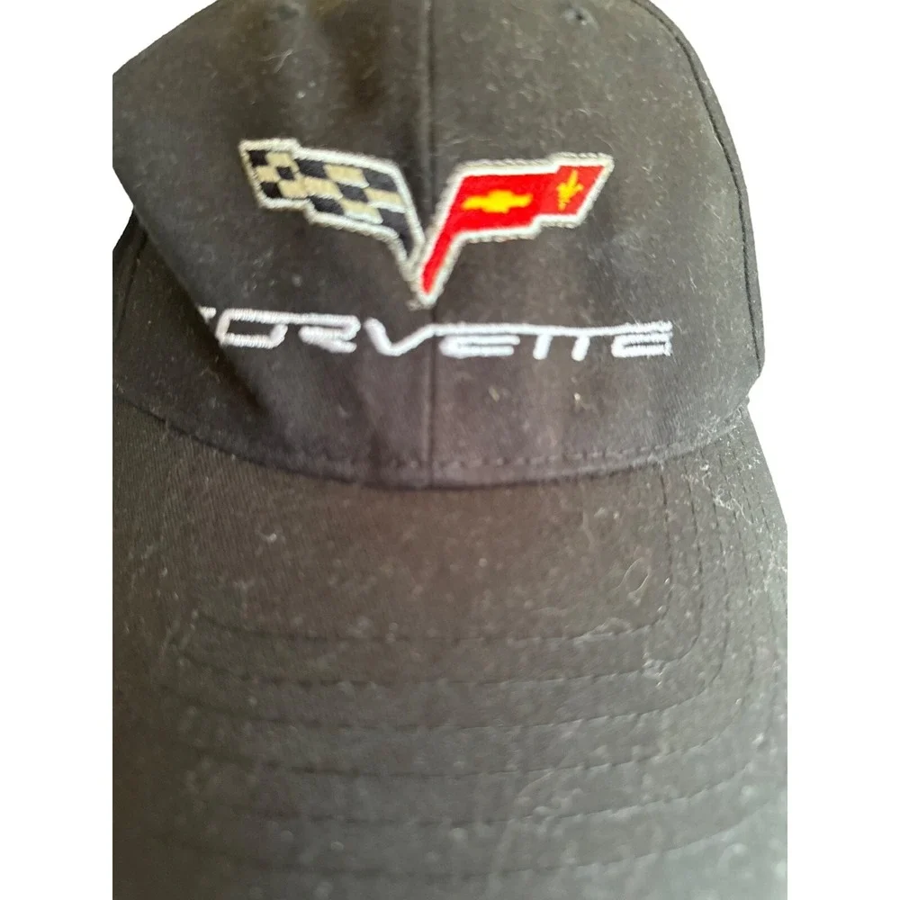 Black‎ Corvette Mobil Racing Hat Cap Adjustable
